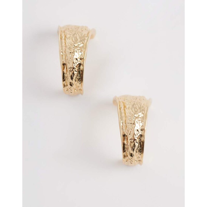 ALDO sennah hammered statmeent hoops-Gold