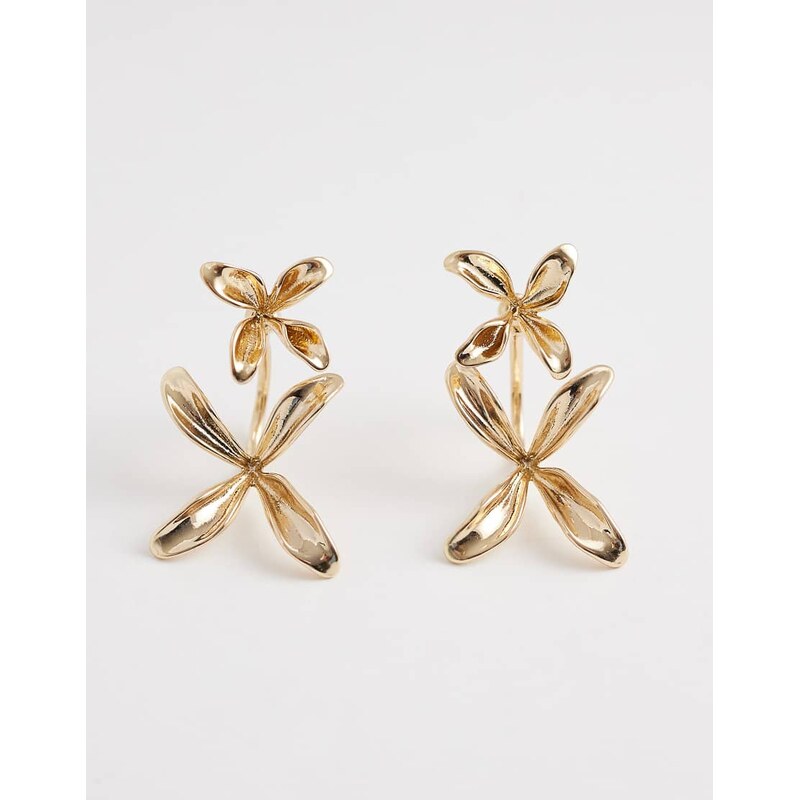 ALDO everbelle statement flower drop earrings in gold 114699013