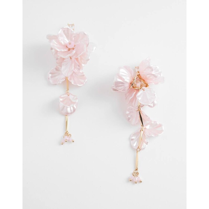 ALDO chicflora statement flower drop earrings in pink-White 115422487