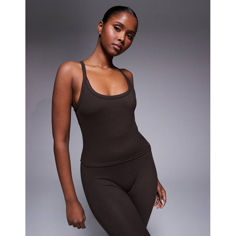 4505 Icon soft touch yoga cami with inner bra and adjustable