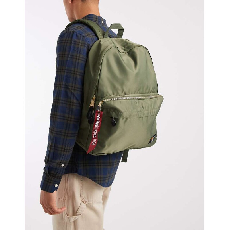 Alpha Industries backpack in khaki-Green 114569482