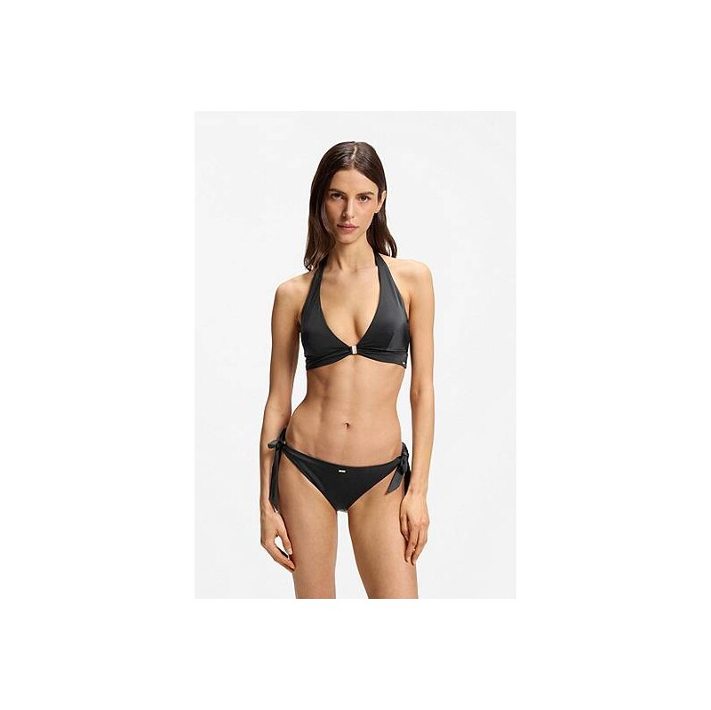 BOSS Side-tie bikini bottoms with logo trim 113942168