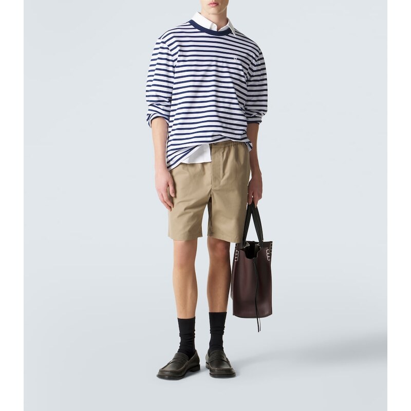 Ami Paris Striped cotton jersey T-shirt