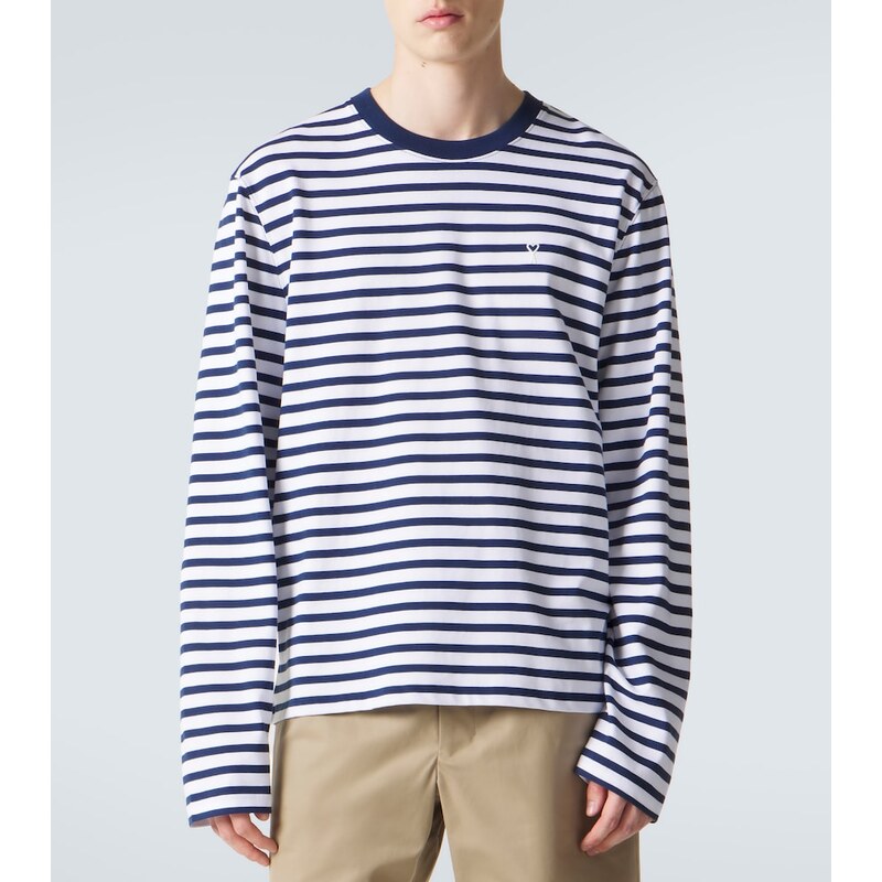 Ami Paris Striped cotton jersey T-shirt