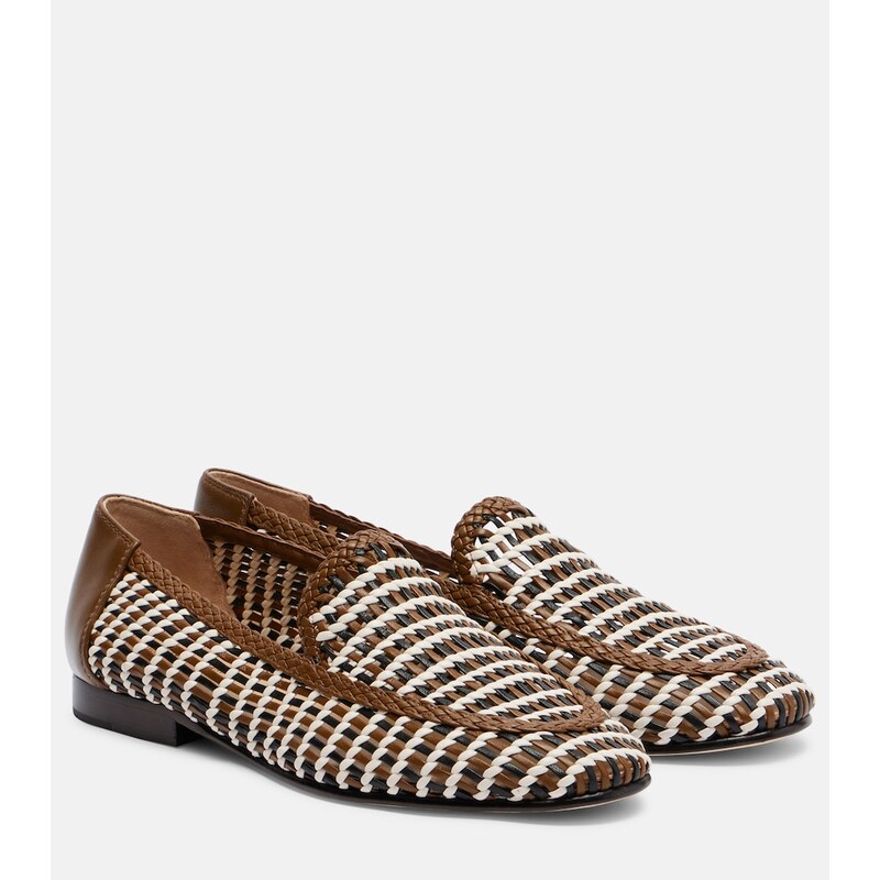 Veronica Beard Prilla woven leather loafers