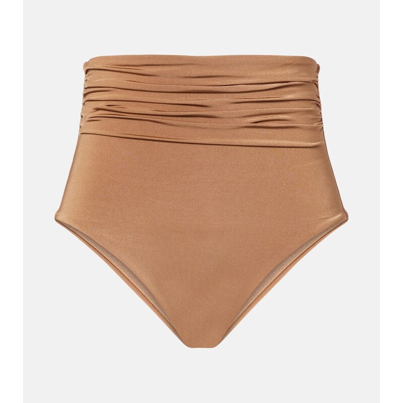Max Mara Salli draped high-rise bikini bottoms