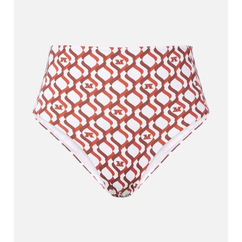 Max Mara Stilla printed high-rise bikini bottoms