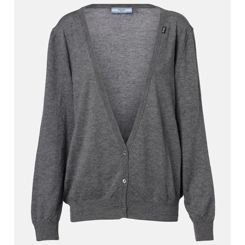Dámský Prada Cashmere kardigan v barvě Ardesia