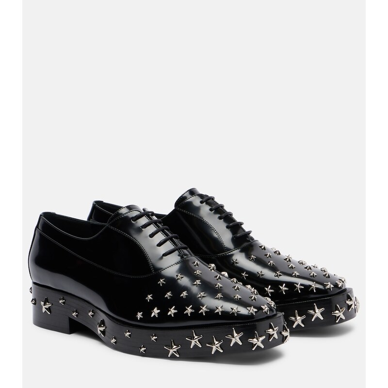 Noir Kei Ninomiya x Jimmy Choo embellished leather Oxford shoes