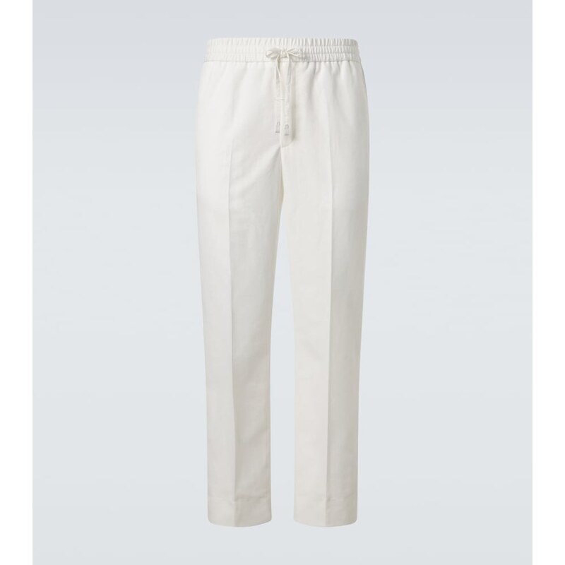 Brioni Linen and cotton straight pants