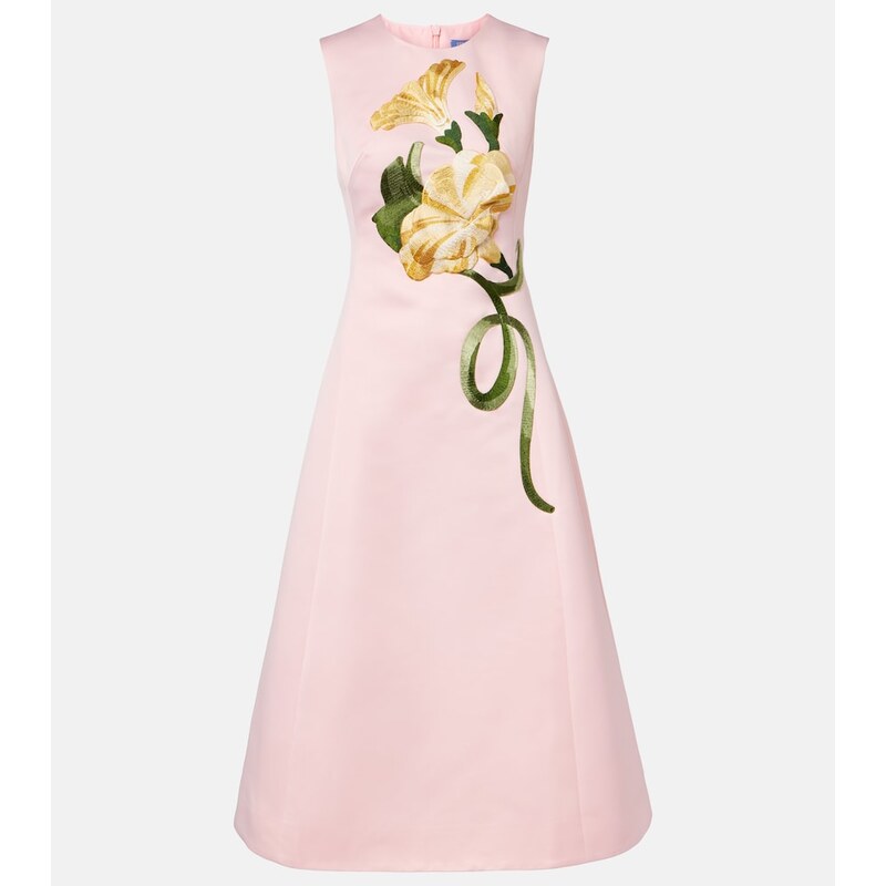 Leo Lin Floral-appliquÃ cocktail dress