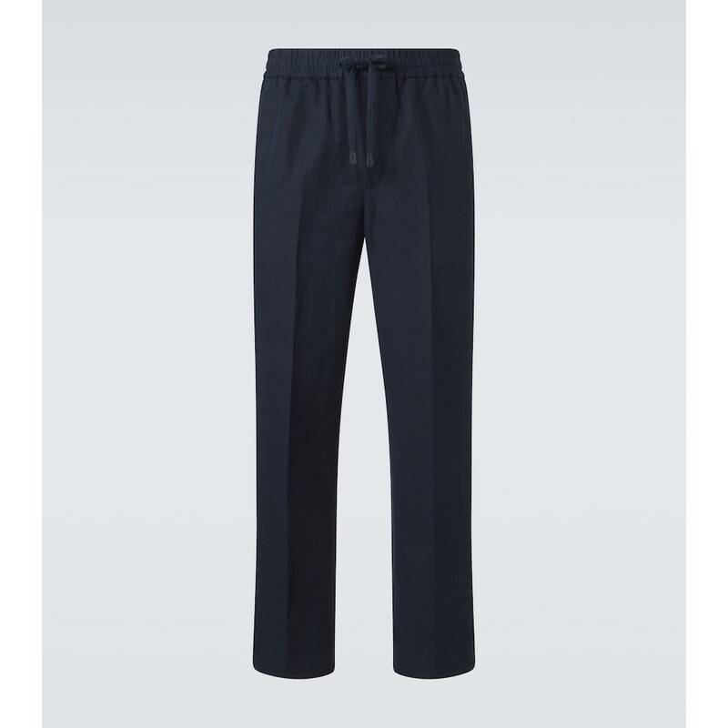 Brioni Asolo linen and cotton straight pants