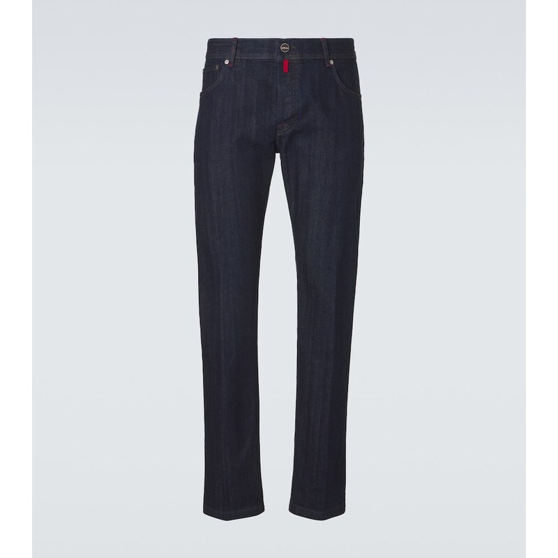 Pánské Kiton Slim džíny v barvě indigo