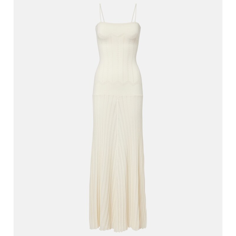 Faithfull Irene pointelle cotton-blend maxi dress
