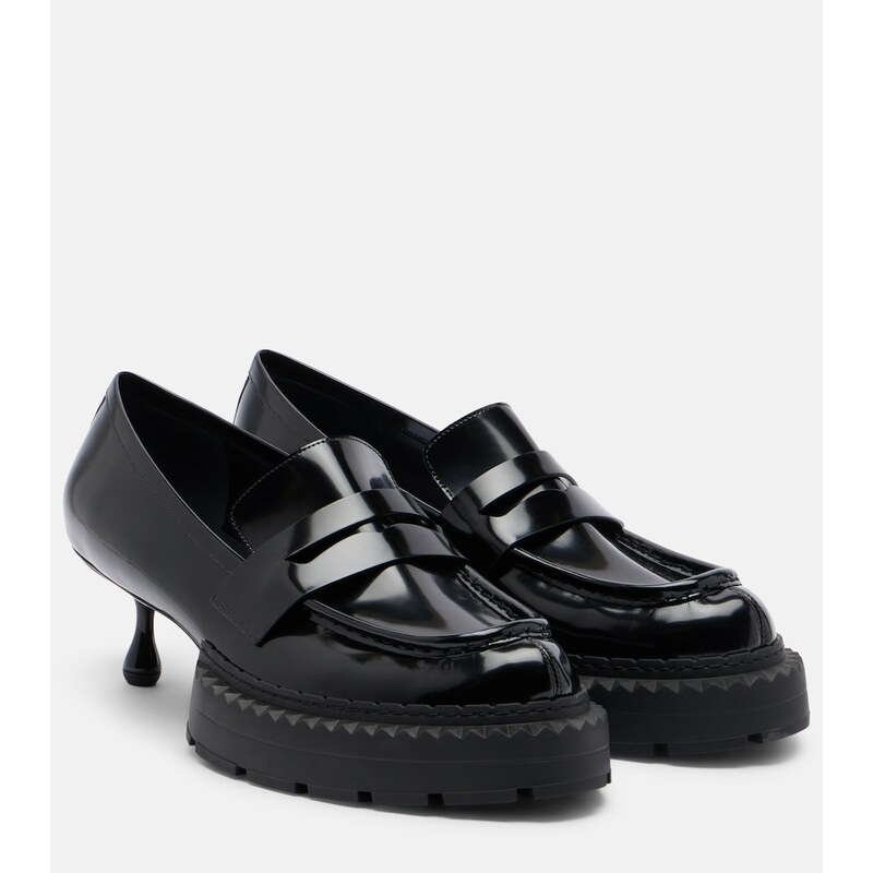 Noir Kei Ninomiya x Jimmy Choo leather loafer pumps