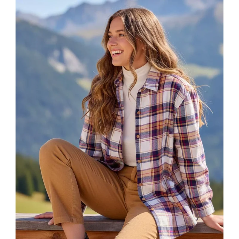 Kostkovaná flanelová košile Atlas For Men Kostkovaná 114608945