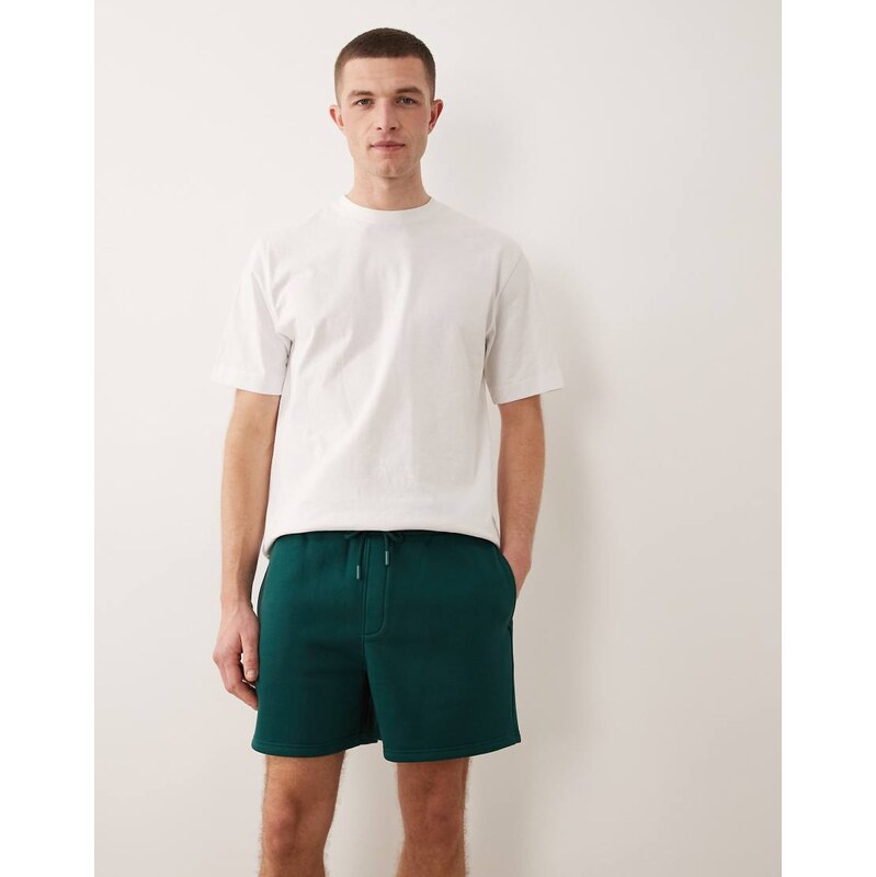 ASOS DESIGN essentials oversized fit jersey shorts in dark green