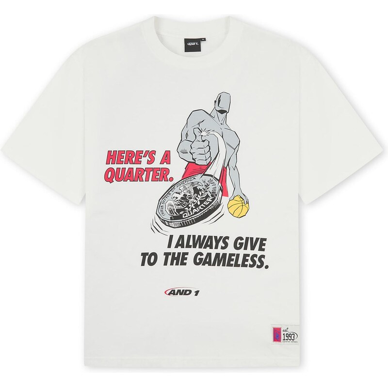 AND1 Oversized tričko Gameless Trash Talk šedá / červená / černá / 114579782
