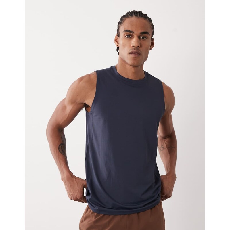 4505 Icon quick dry mesh training tank in navy