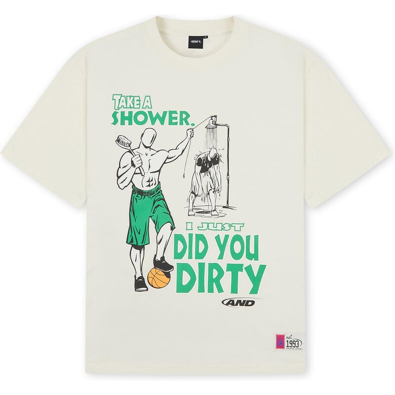 AND1 Tričko Did You Dirty Trash Talk režná / žlutá / zelená / černá 114579789