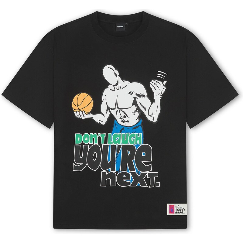 AND1 Tričko Dont Laugh Trash Talk modrá / světle šedá / zelená / černá 114579877