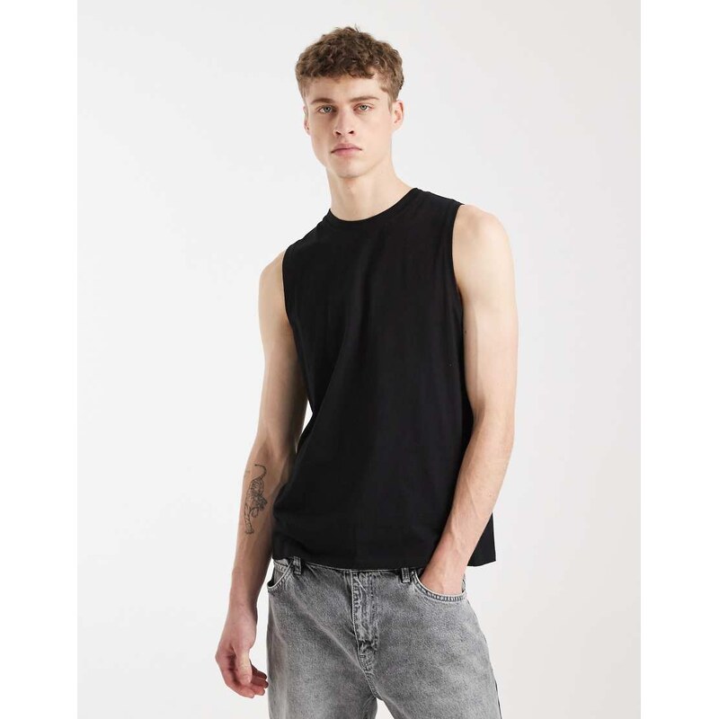 ASOS DESIGN Essentials tank in black