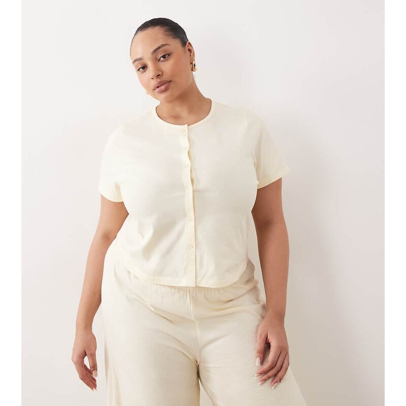 ASOS Curve ASOS DESIGN Curve mix & match short sleeve button