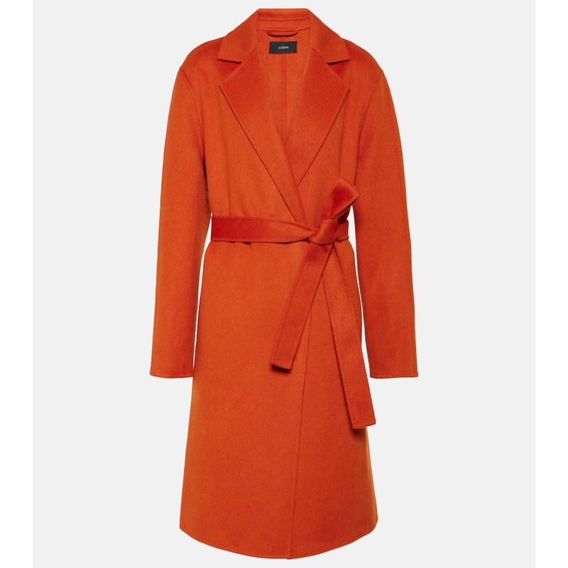 Joseph Cenda wool and cashmere wrap coat