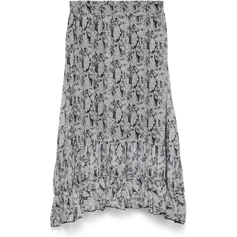 VERO MODA Sukně VMMADISON šedá / světle šedá / černá