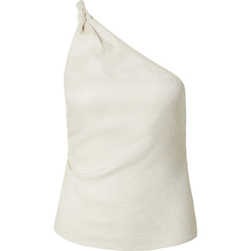 The Base Theory Top TWISTED LINEN TOP béžová