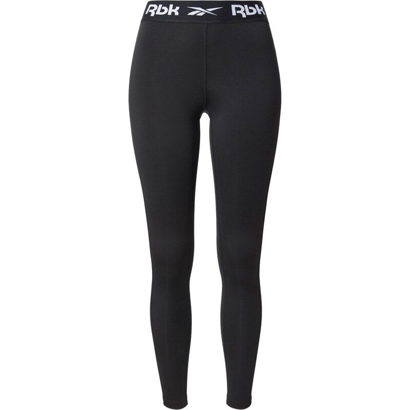 Reebok Sportovní kalhoty černá / bílá