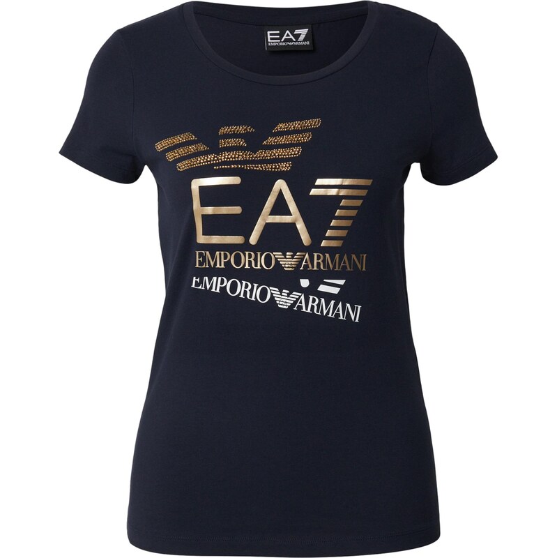 EA7 Emporio Armani Tričko námořnická modř / zlatá 114581161