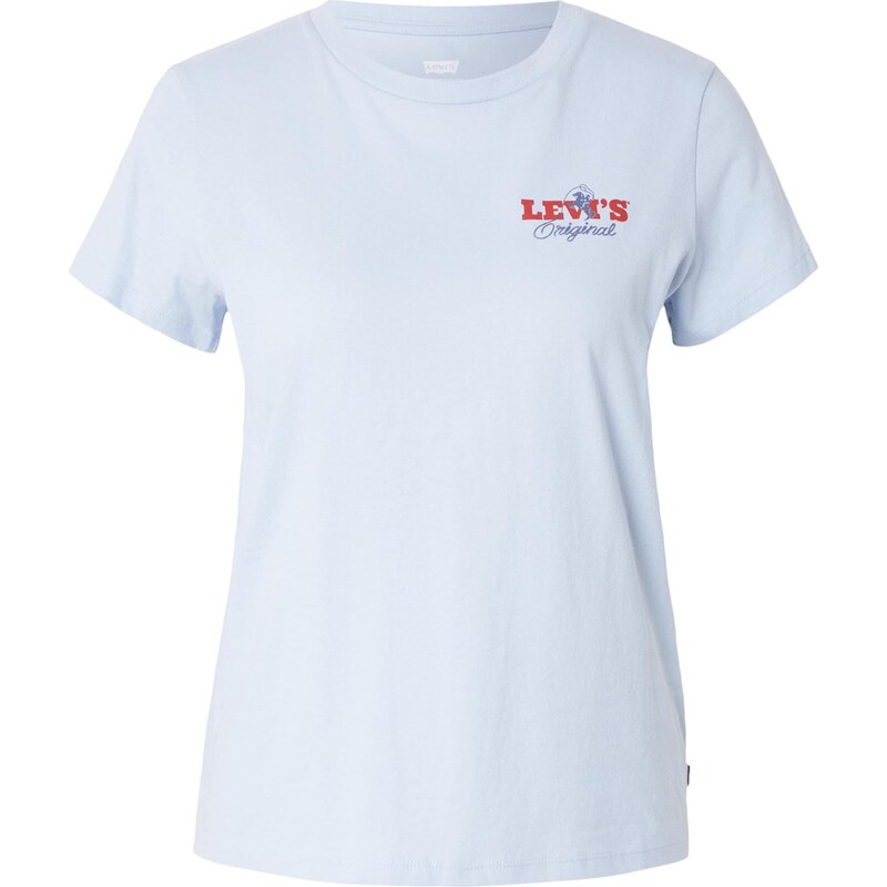 LEVIS  Tričko The Perfect pastelová modrá / červená