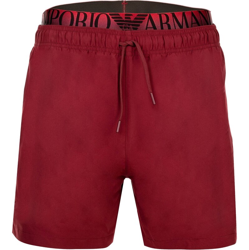 Emporio Armani Plavecké šortky bordó