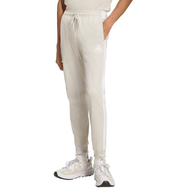 Pánské kalhoty adidas 3-Stripes Tricot Regular Tapered béžové