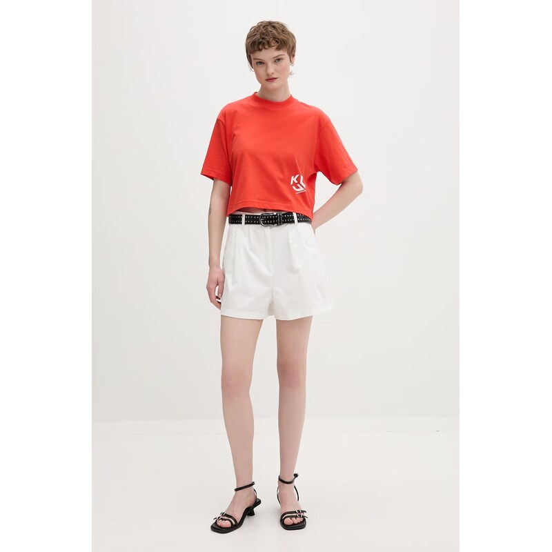 Tommy Jeans šortky dámské bavlněné s elastanem