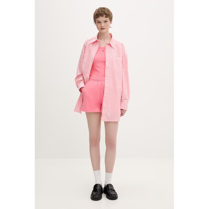 Tommy Jeans teplákové šortky dámské bavlněné
