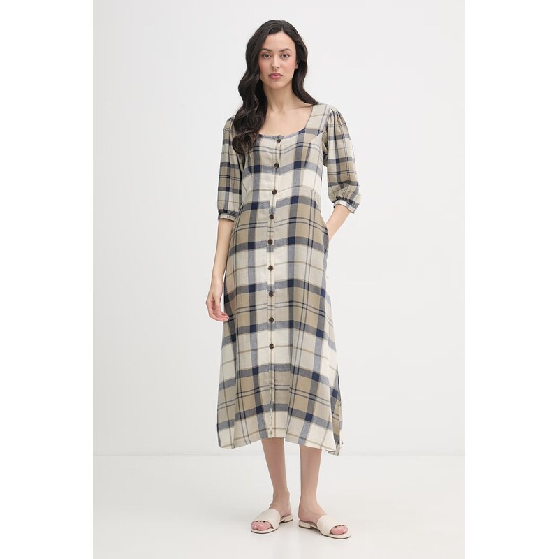Barbour šaty s příměsí lnu Ballina 114578419