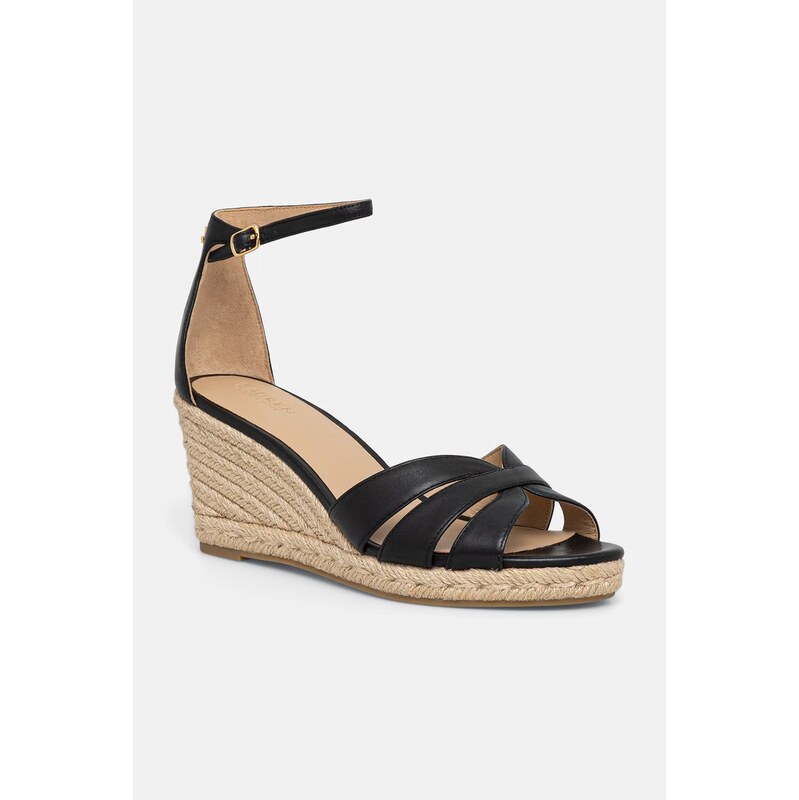 Lauren Ralph Lauren espadrily na klínku dámské kožené Nellie 114578531
