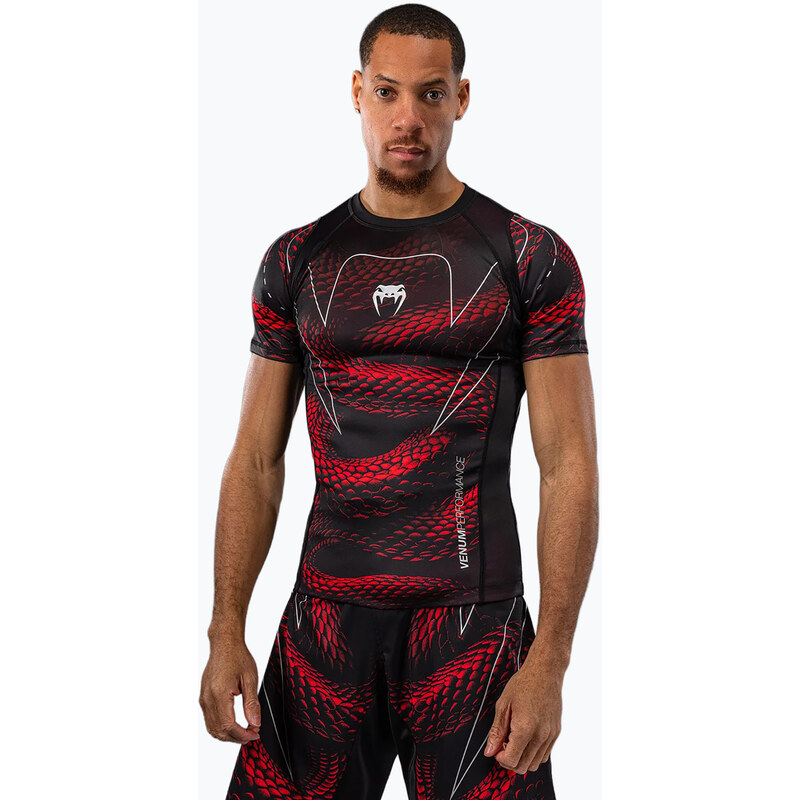 Pánský rashguard Venum Matupa Short Sleeve black/red/silver