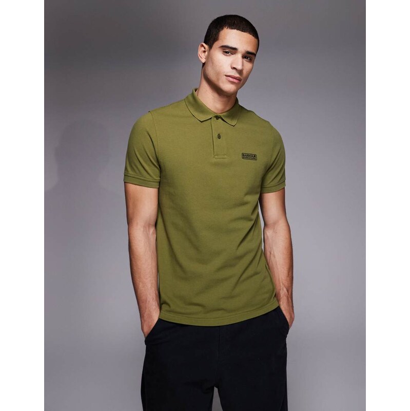 Barbour International essential polo shirt in burnt henna-Red 114927766