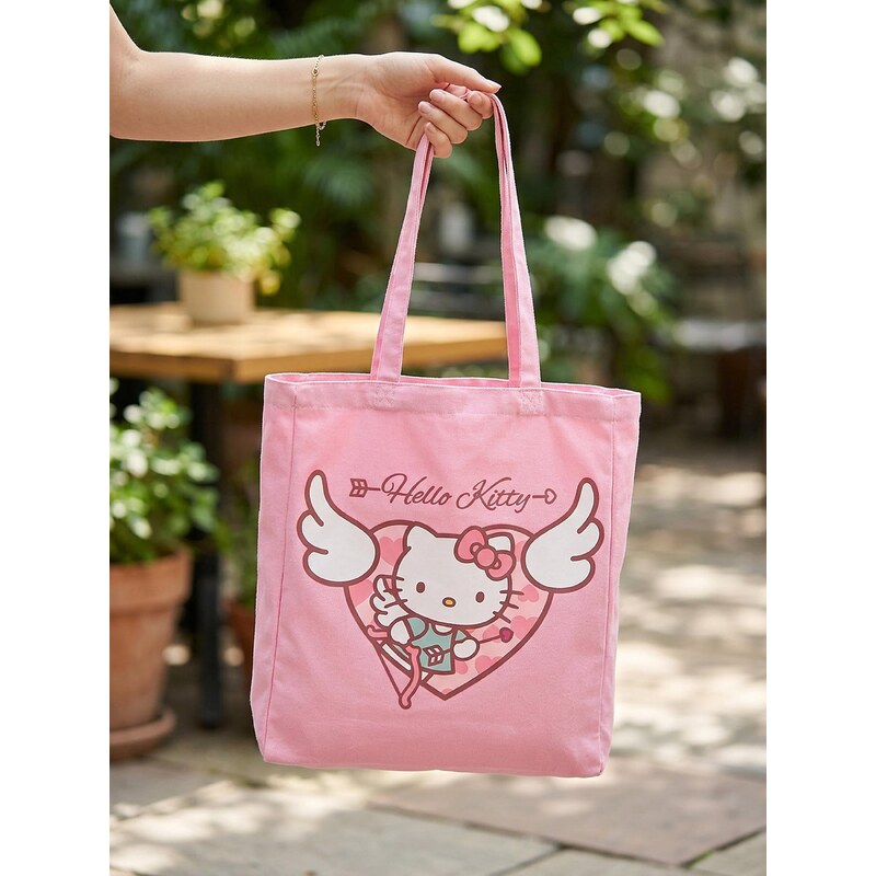 Sinsay - Textilní taška shopper Hello Kitty - růžová 112301509