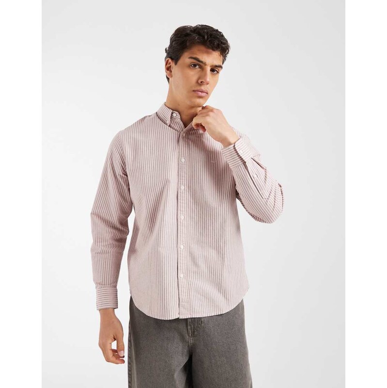 Levis authentic long sleeve shirt in red stripe