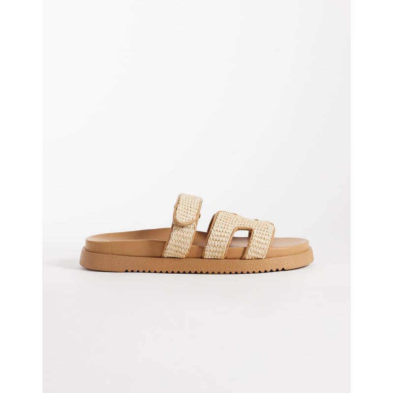 Steve Madden Missile sandals with straps in natural raffia-Neutral 115515989