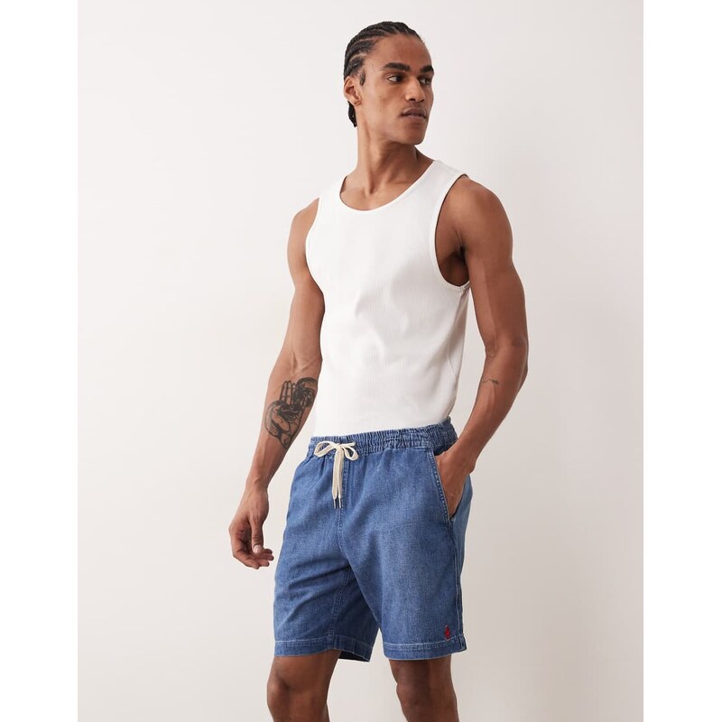 Polo Ralph Lauren drawstring denim shorts dark blue