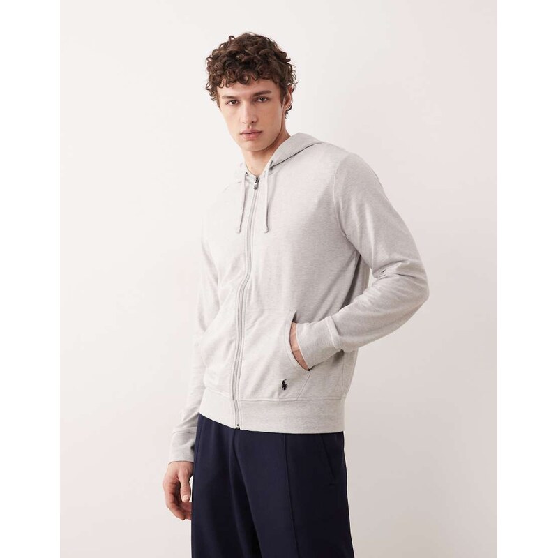 Polo Ralph Lauren long sleeve lounge hoodie in heather grey