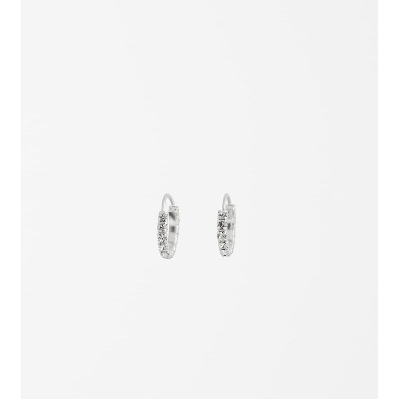Kingsley Ryan pave hoops in sterling silver