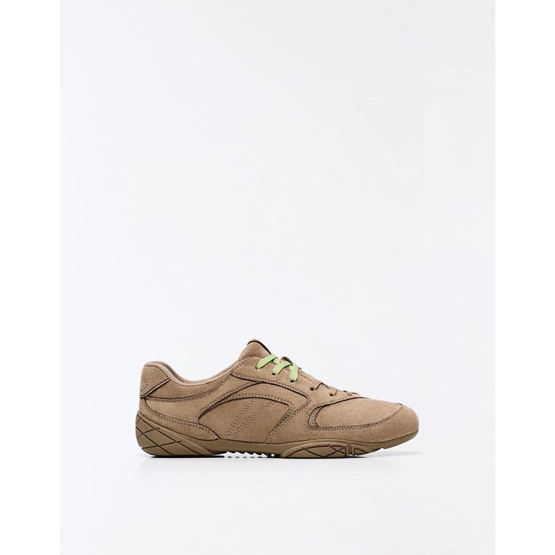 Bershka Flat sole trainers in beig-Neutral 114584649