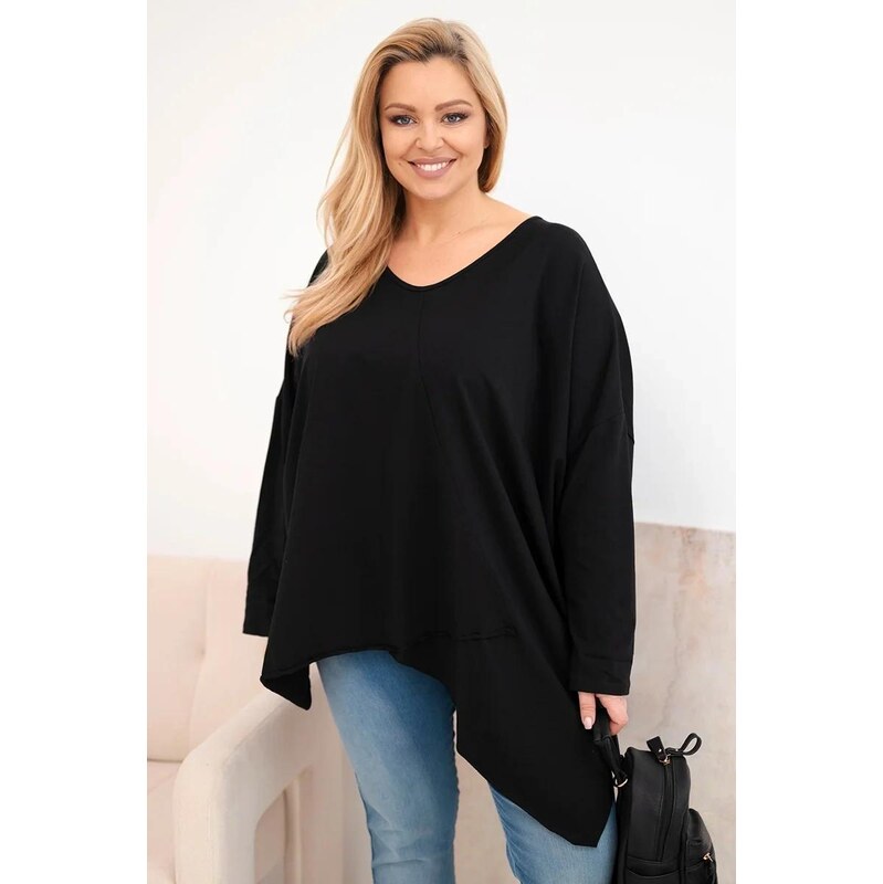MladaModa Asymetrická bavlněná oversize halenka model 26029