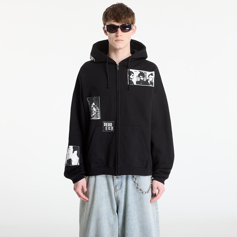 Mikina Wasted Paris M Taunt Boxy Zip Hoodie Black M